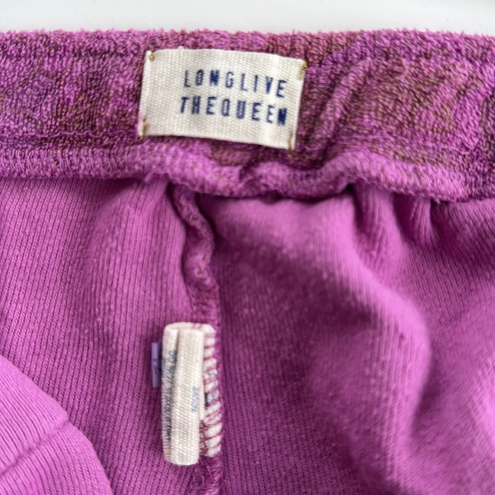 🌸LONGLIVETHEQUEEN Mauve Floral Terry Sweatshirt & Matching Shorts, size 12 - Picture 4 of 7